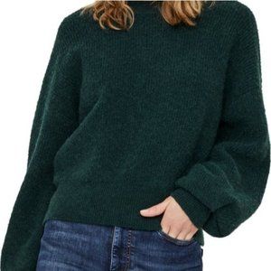 Vero Moda Alpaca Wool Puff Sleeve Green Sweater XS